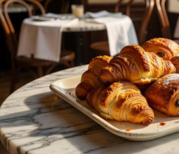 Plateau de viennoiseries françaises